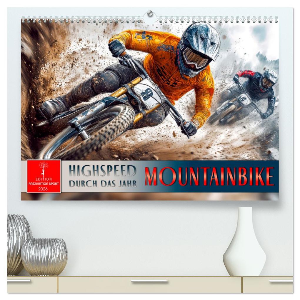 Mountainbike - Highspeed durch das Jahr (hochwertiger Premium Wandkalender 2026 DIN A2 quer) Kunstdruck in Hochglanz