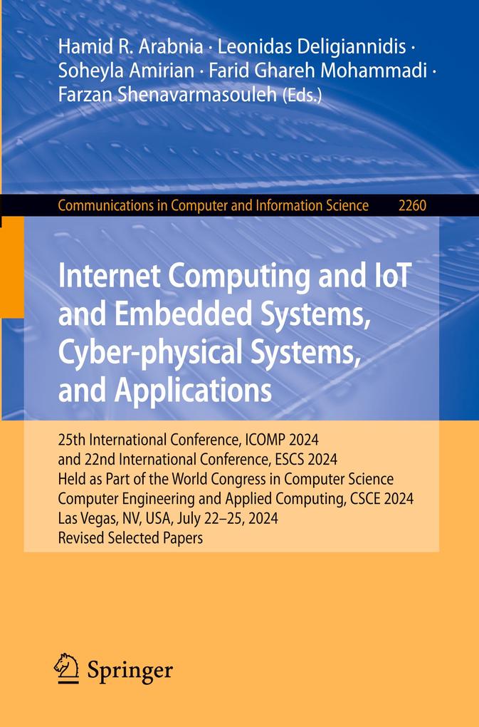 Internet Computing and IoT and Embedded Systems Cyber-physical Systems and Applications