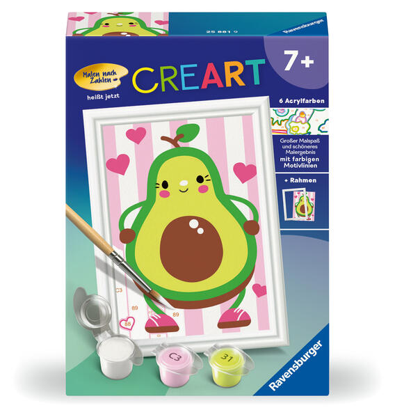 CreArt Malen nach Zahlen Kinder - Avocado