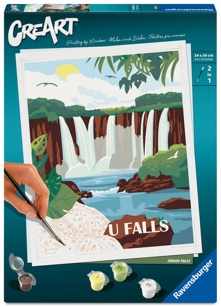 CreArt Malen nach Zahlen Adults Trend - Iguazu Wasserfälle
