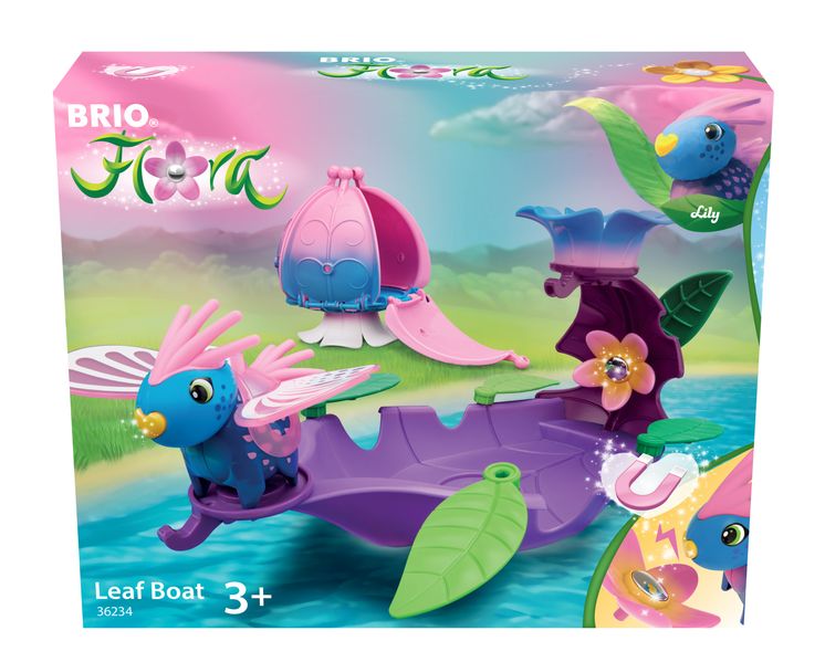 BRIO Flora - 36234 Lilys Blatt-Boot | Spielset für endlosen fantasievollen Spielspaß für Mädchen und Jungen ab 3 Jahren - wunderschönes Geschenk