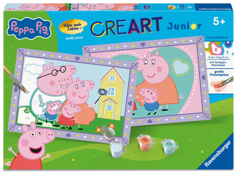 CreArt Malen nach Zahlen Junior Peppa Wutz - Peppa's Familie