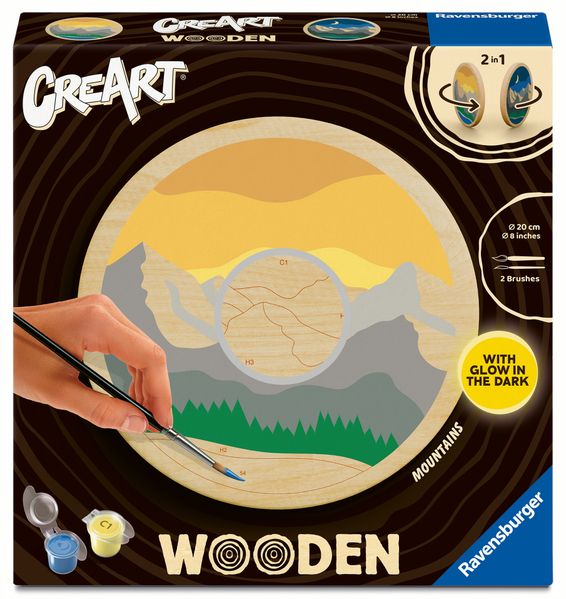 CreArt Malen nach Zahlen Wooden - Mountains