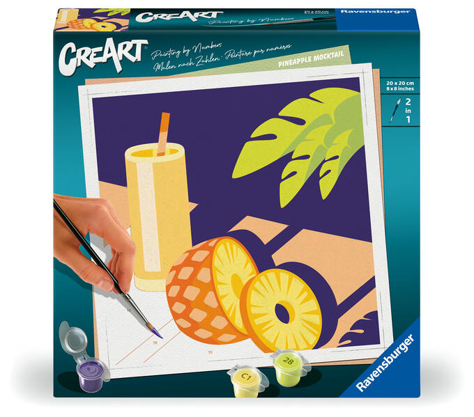 CreArt Malen nach Zahlen Adults Trend - Mocktail Ananas