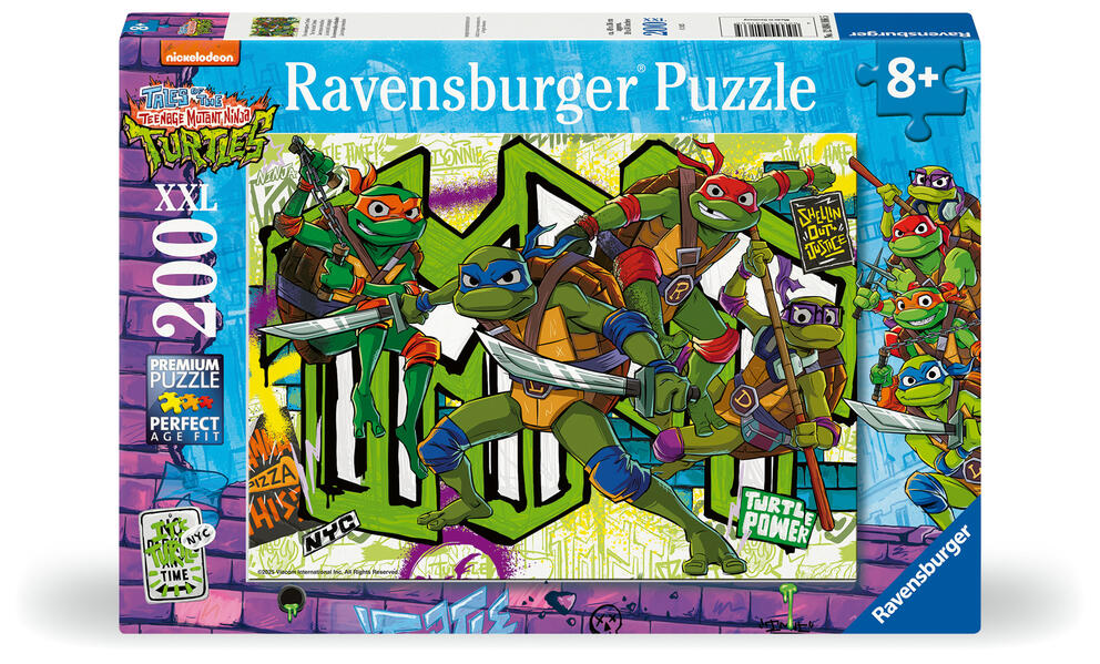 Kinderpuzzle 200 XXL Teile - Teenage Mutant Ninja Turtles - Die unbesiegbaren Turtles!