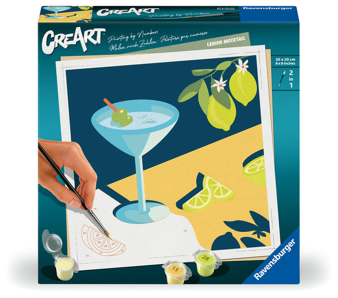 CreArt Malen nach Zahlen Adults Trend - Lemon Mocktail