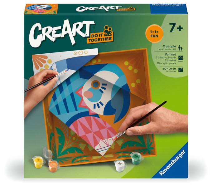 CreArt Malen nach Zahlen Do it together - Papagei