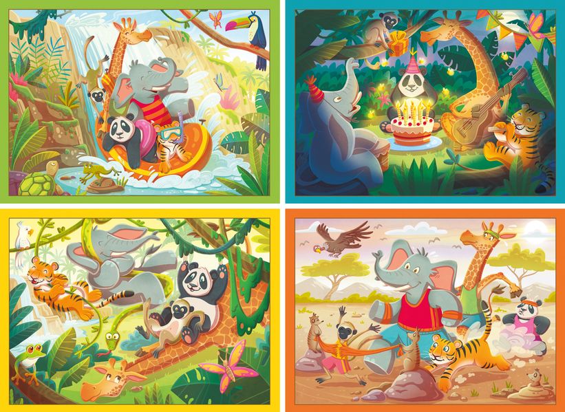 Kinderpuzzle 4x35 Teile - Speedy Puzzle