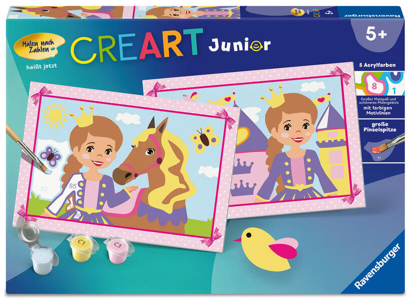 CreArt Malen nach Zahlen Junior - Kleine Prinzessin