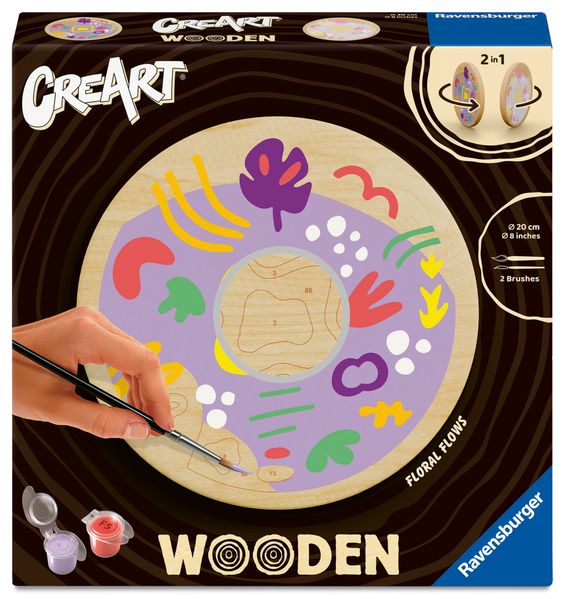 CreArt Malen nach Zahlen Wooden - Florale Ströme