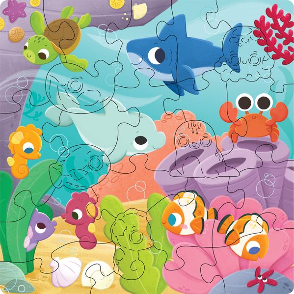 Kinderpuzzle 22 Teile - Farbenspiel der Meere