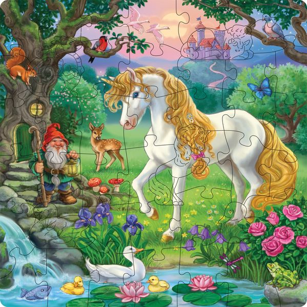Kinderpuzzle 44 Teile - Märchenhaftes Einhorn