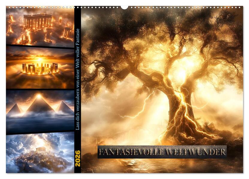 Fantasievolle Weltwunder (Wandkalender 2026 DIN A2 quer) CALVENDO Monatskalender