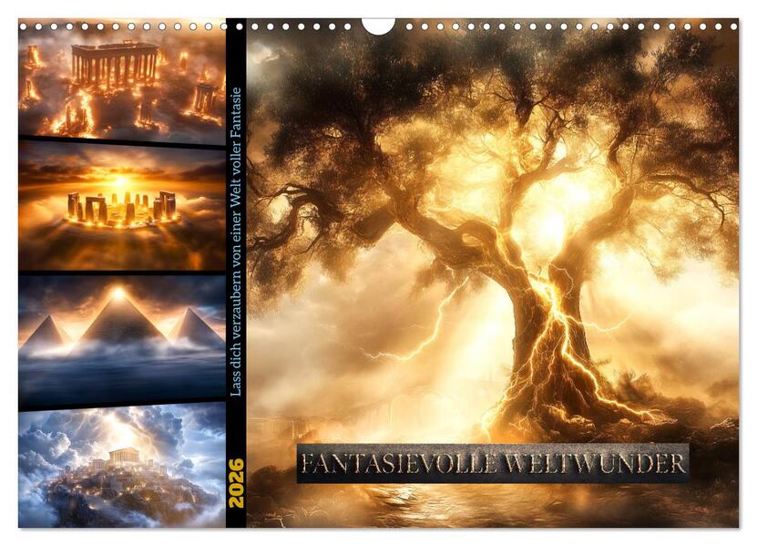 Fantasievolle Weltwunder (Wandkalender 2026 DIN A3 quer) CALVENDO Monatskalender