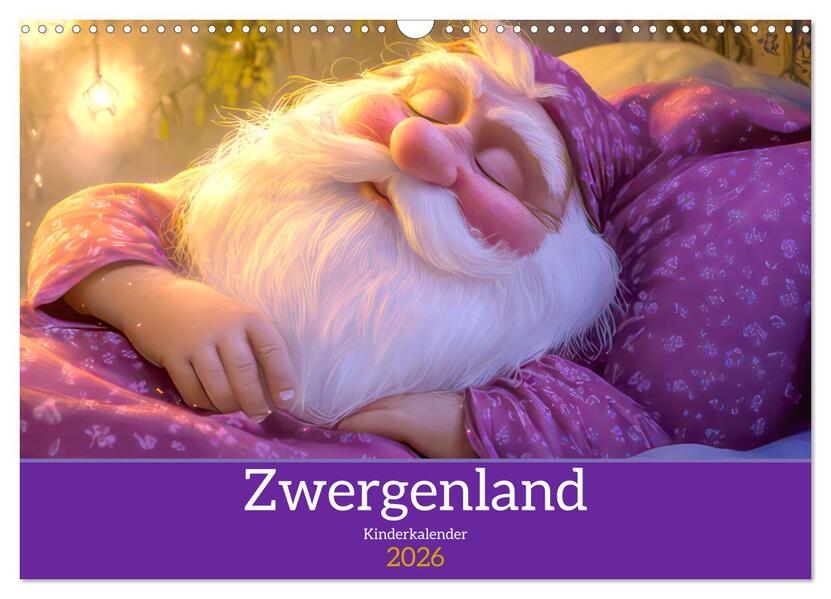 Zwergenland - Kinderkalender (Wandkalender 2026 DIN A3 quer) CALVENDO Monatskalender