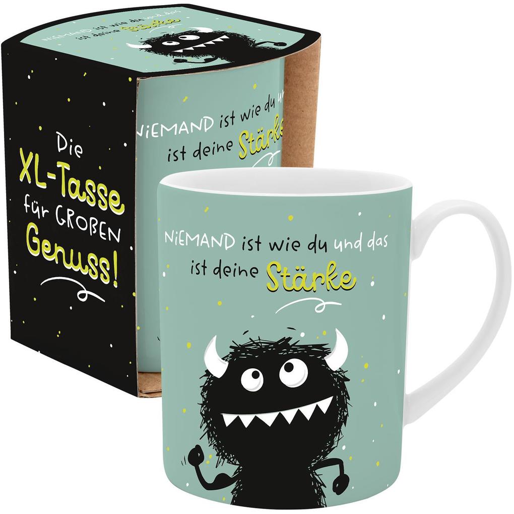 XL-Tasse Motiv 'Monster' mit Geschenkbanderole