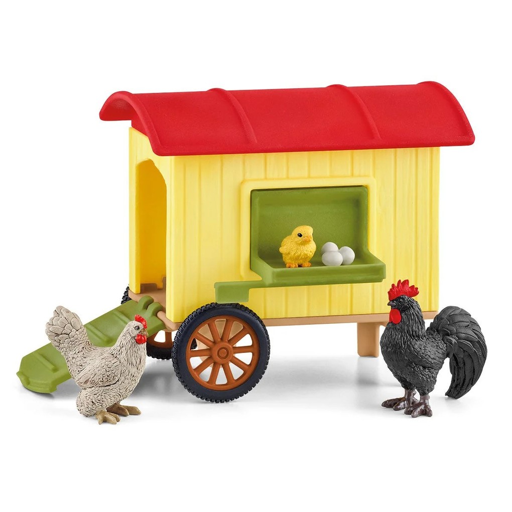Schleich 42572 - Farm World Hühnerstall 5 Teile Spielset