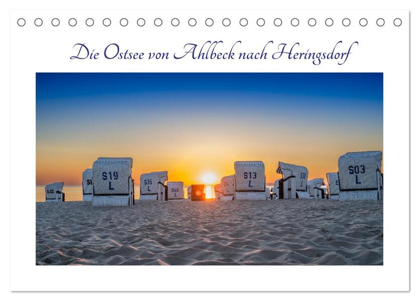 Die Ostsee von Ahlbeck nach Heringsdorf (Tischkalender 2026 DIN A5 quer) CALVENDO Monatskalender