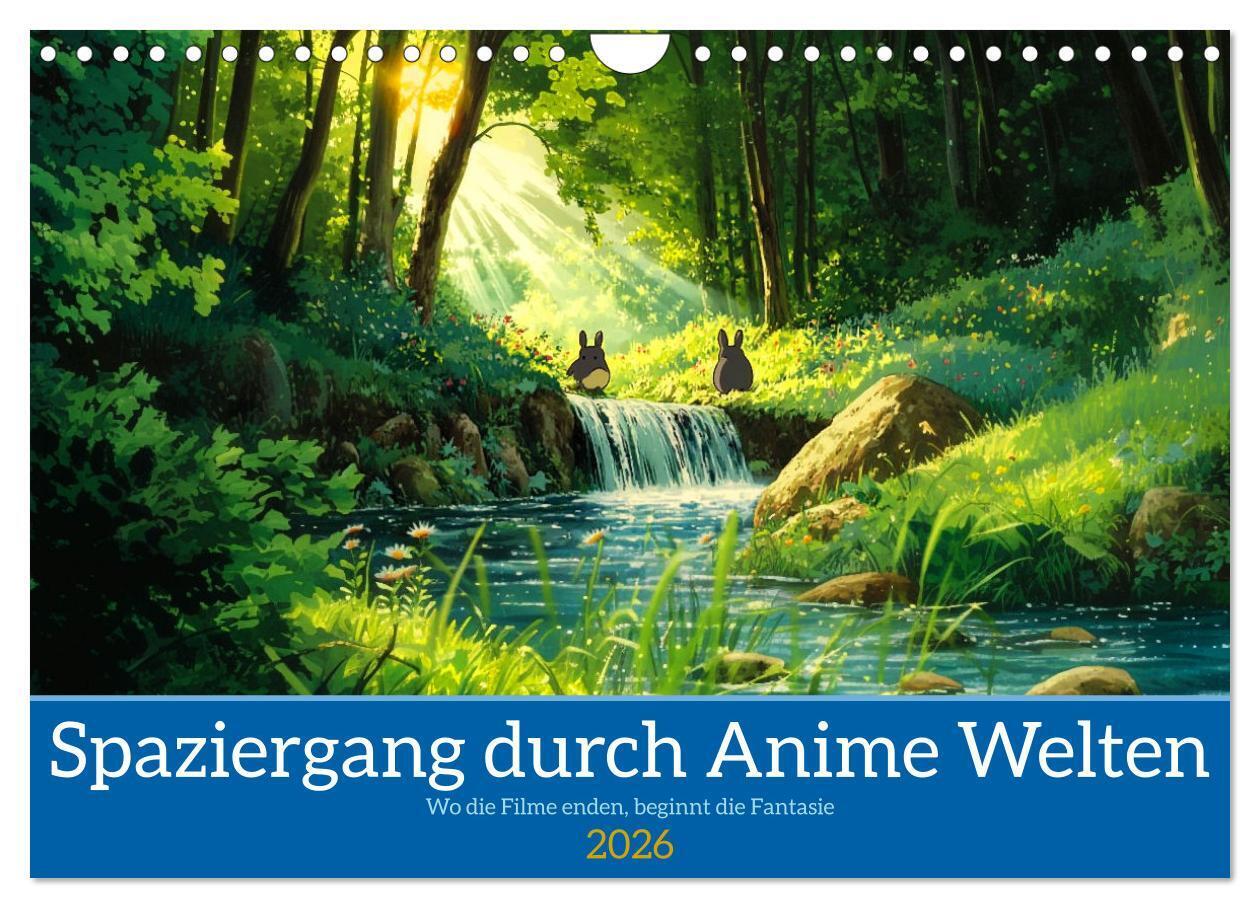 Spaziergang durch Anime Welten (Wandkalender 2026 DIN A4 quer) CALVENDO Monatskalender