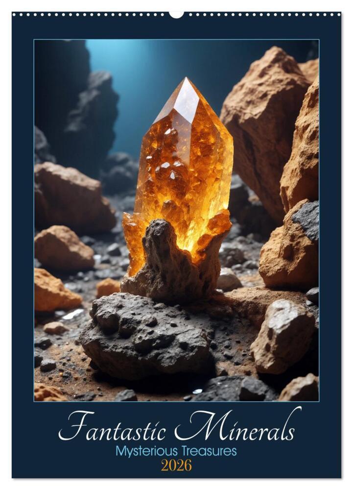 Fantastic Minerals - Mysterious Treasures (Wall Calendar 2026 DIN A2 portrait) CALVENDO 12 Month Wall Calendar