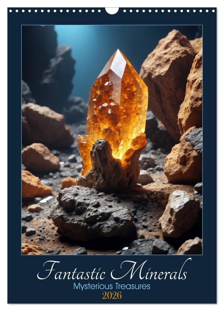 Fantastic Minerals - Mysterious Treasures (Wall Calendar 2026 DIN A3 portrait) CALVENDO 12 Month Wall Calendar