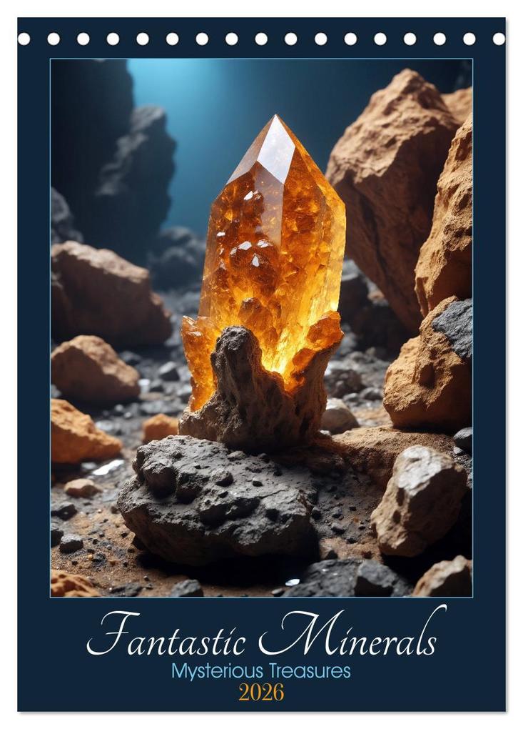 Fantastic Minerals - Mysterious Treasures (Desk Calendar 2026 DIN A5 portrait) CALVENDO 12 Month DeskCalendar