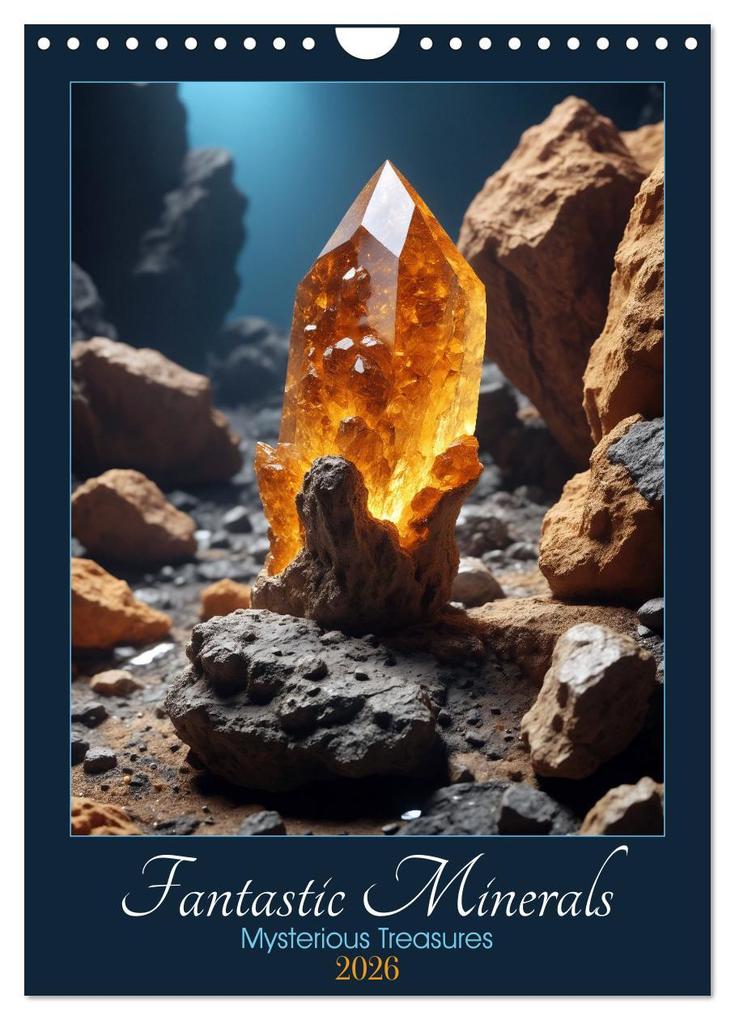 Fantastic Minerals - Mysterious Treasures (Wall Calendar 2026 DIN A4 portrait) CALVENDO 12 Month Wall Calendar