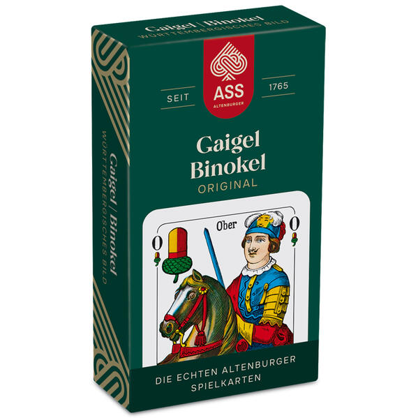 ASS Gaigel/Binokel württembergisches Bild in Faltschachtel