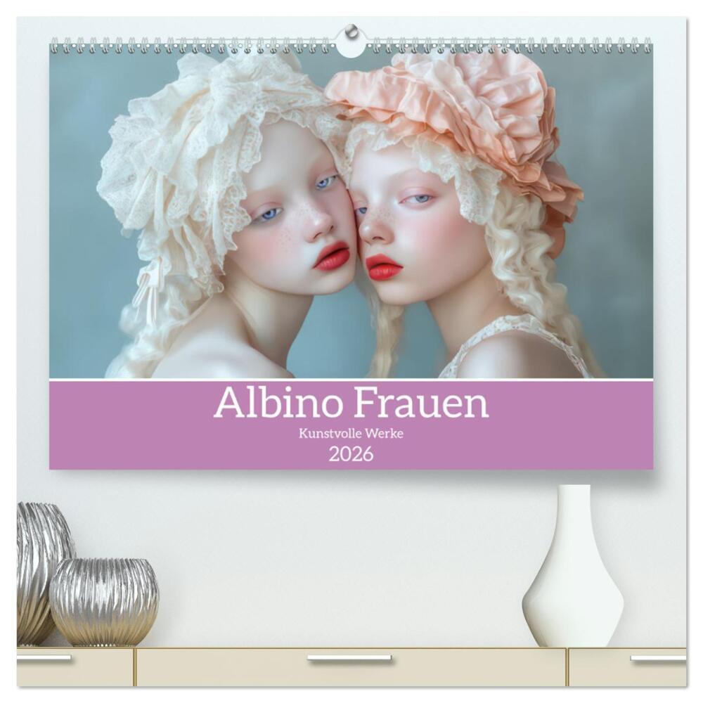 Albino Frauen - Kunstvolle Werke (hochwertiger Premium Wandkalender 2026 DIN A2 quer) Kunstdruck in Hochglanz