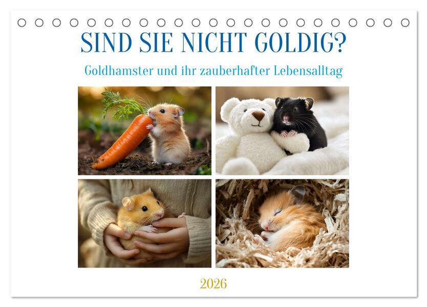 Sind sie nicht goldig? (Tischkalender 2026 DIN A5 quer) CALVENDO Monatskalender