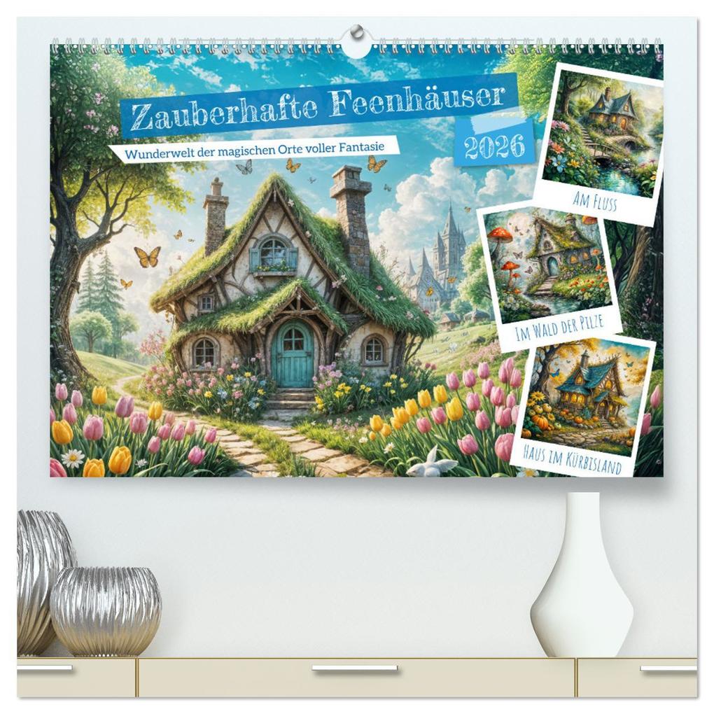Zauberhafte Feenhäuser - Wunderwelt der magischen Orte voller Fantasie (hochwertiger Premium Wandkalender 2026 DIN A2 quer) Kunstdruck in Hochglanz