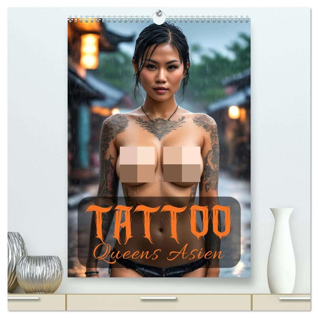 Tattoo Queens Asien (hochwertiger Premium Wandkalender 2026 DIN A2 hoch) Kunstdruck in Hochglanz