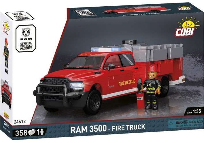 COBI 24612 - Fire Truck Feuerwehrauto Maßstab 1:35 Bausatz 358 Teile+1 Figur