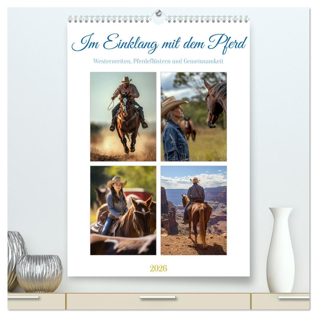 Im Einklang mit dem Pferd (hochwertiger Premium Wandkalender 2026 DIN A2 hoch) Kunstdruck in Hochglanz