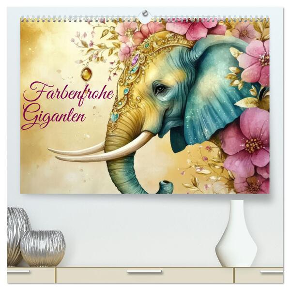 Farbenfrohe Giganten (hochwertiger Premium Wandkalender 2026 DIN A2 quer) Kunstdruck in Hochglanz