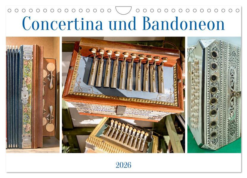 Concertina und Bandoneon (Wandkalender 2026 DIN A4 quer) CALVENDO Monatskalender