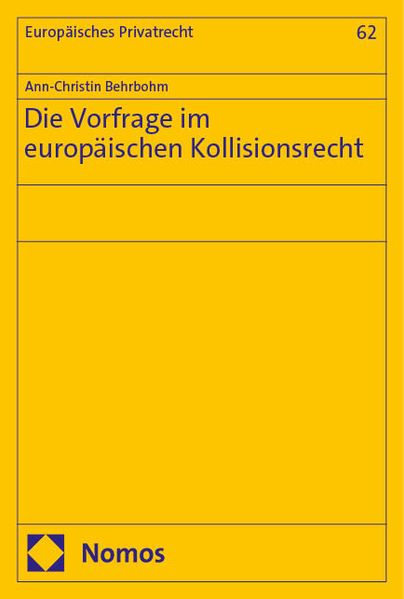 Die Vorfrage im europäischen Kollisionsrecht