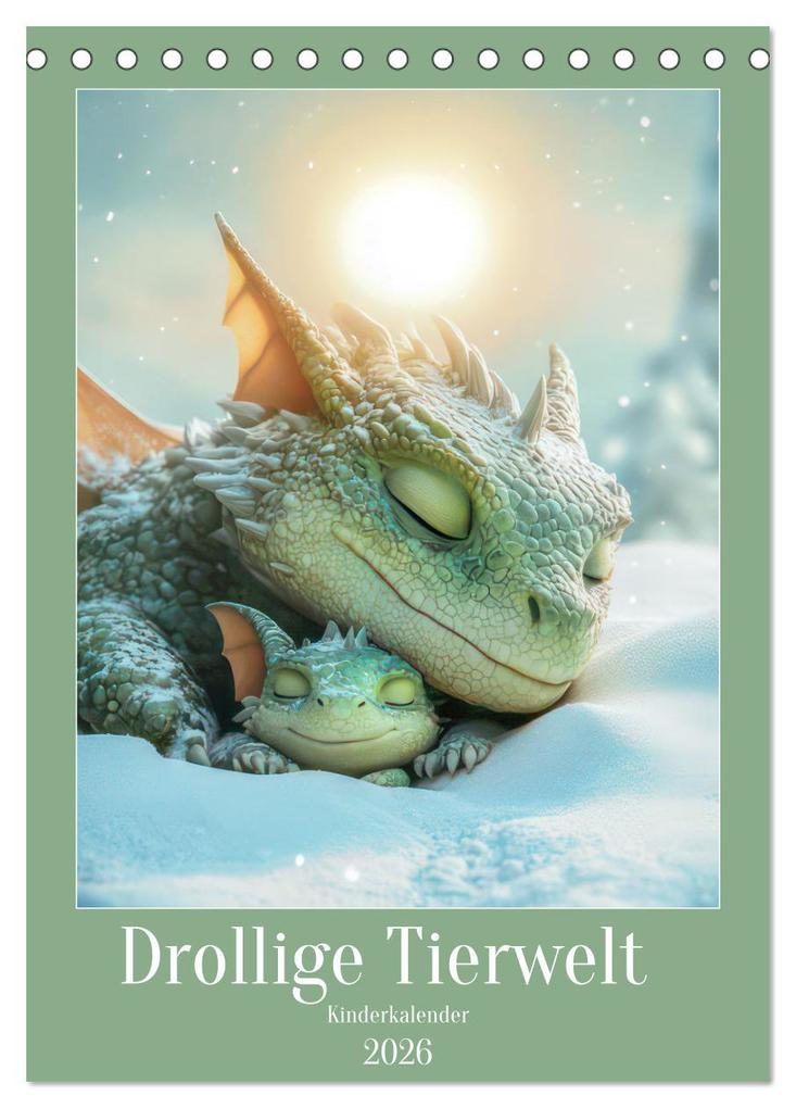 Drollige Tierwelt - Kinderkalender (Tischkalender 2026 DIN A5 hoch) CALVENDO Monatskalender