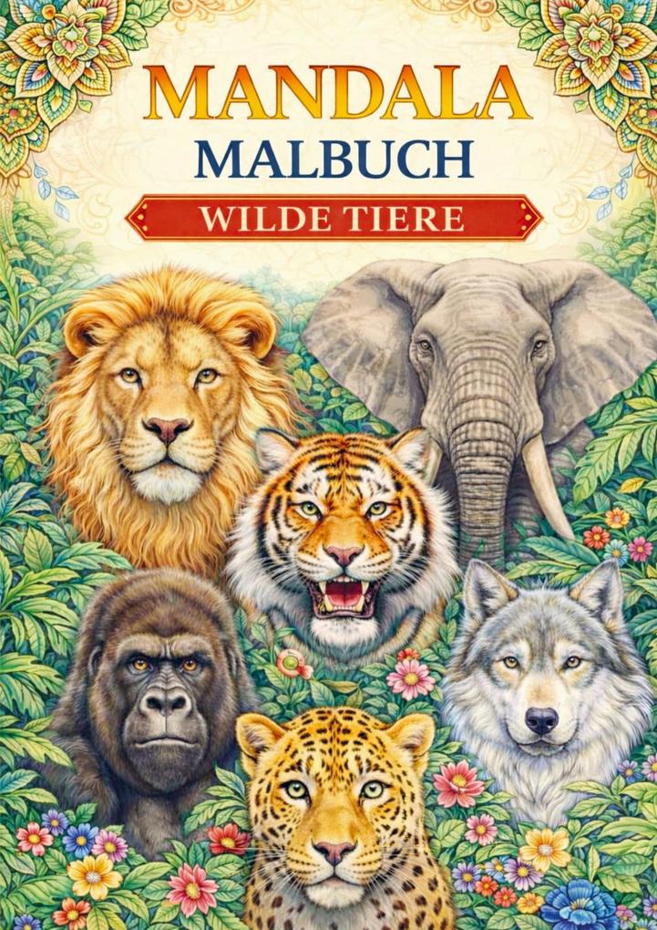 Mandala-Malbuch Wildtiere