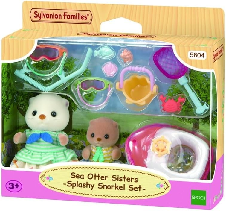 Sylvanian Families 5804 - Sea Otter Sisters Splashy Snorkel Set Seeotter Schnorchel Spielset