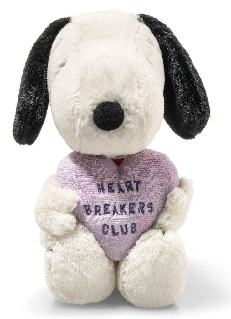 Steiff 024450 - Snoopy Heartbreakers Club 22 cm Plüsch-Hund aus der Comicserie Peanuts