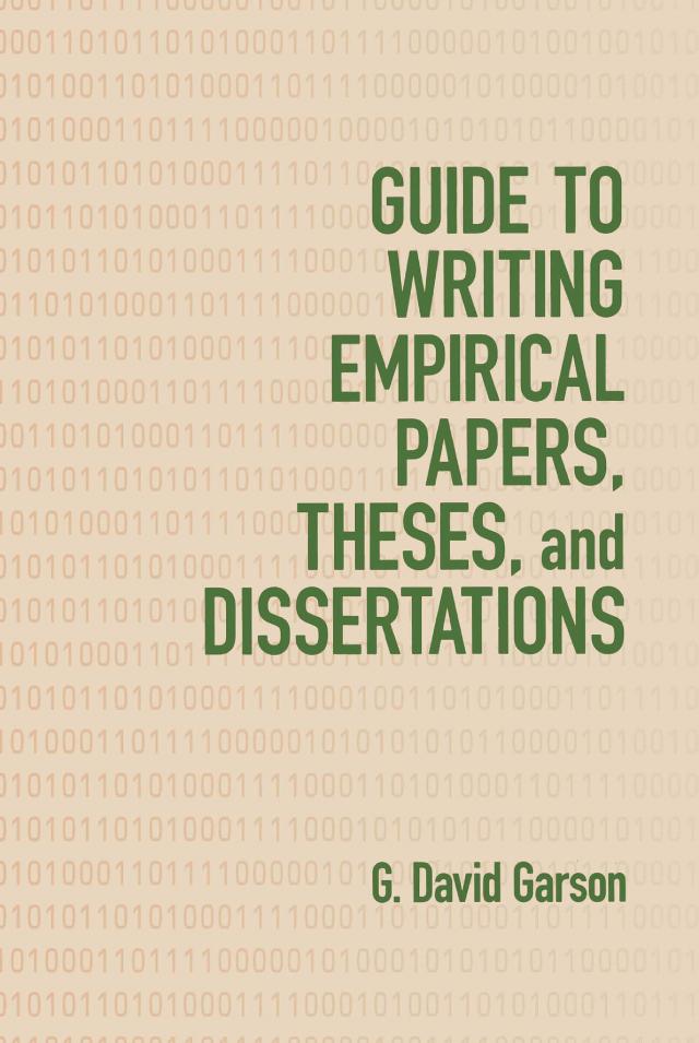 Guide to Writing Empirical Papers Theses and Dissertations