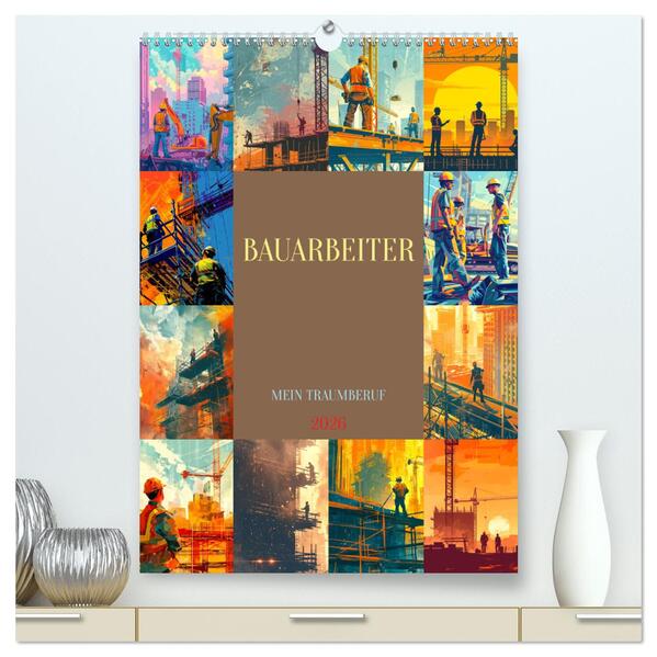 Bauarbeiter - Mein Traumberuf (hochwertiger Premium Wandkalender 2026 DIN A2 hoch) Kunstdruck in Hochglanz