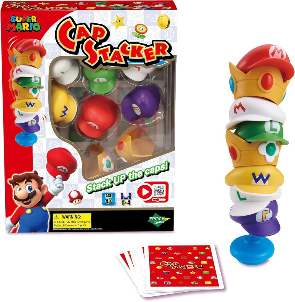 EPOCH Games 7554 - Super Mario Cap Stacker Stapelspiel