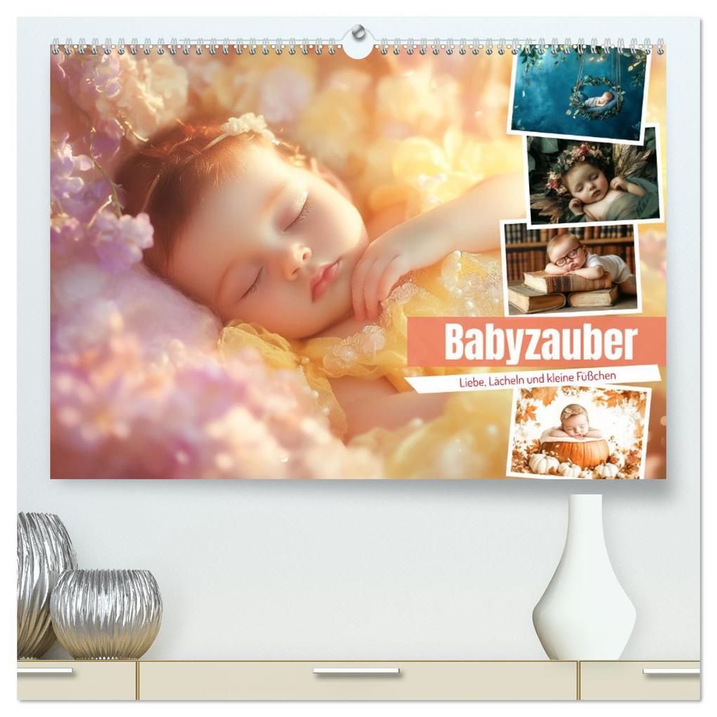 Babyzauber (hochwertiger Premium Wandkalender 2026 DIN A2 quer) Kunstdruck in Hochglanz