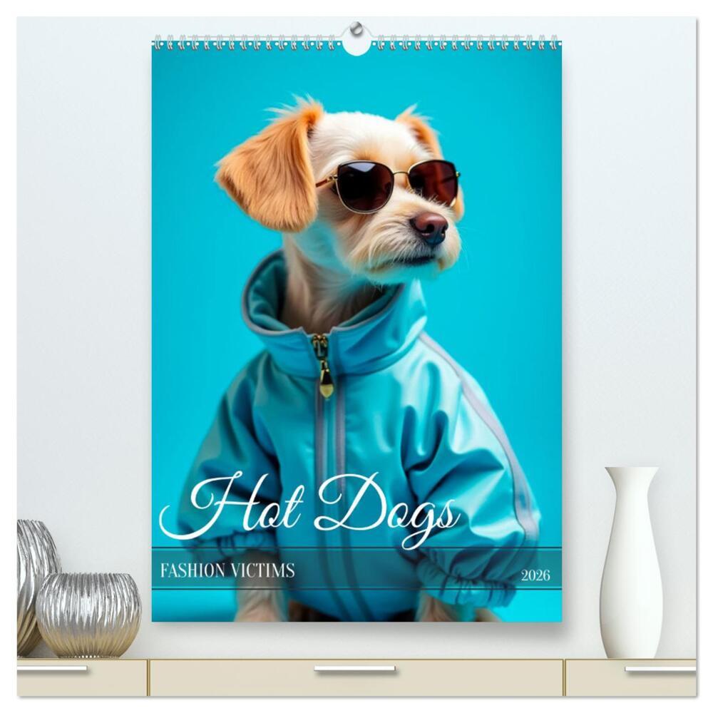 Hot Dogs - Fashion Victims (hochwertiger Premium Wandkalender 2026 DIN A2 hoch) Kunstdruck in Hochglanz