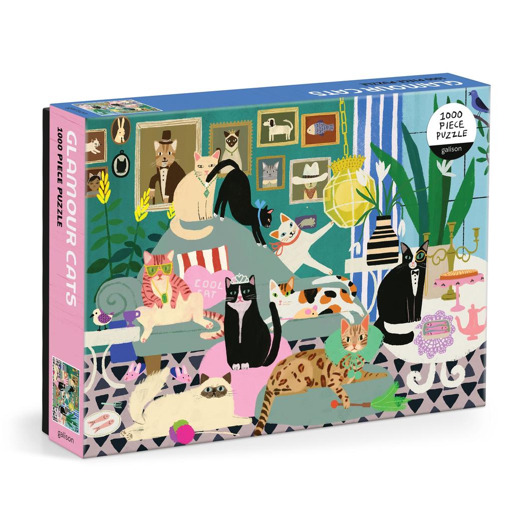 Abrams & Chronicle Books Glamour Cats 1000 Piece Puzzle