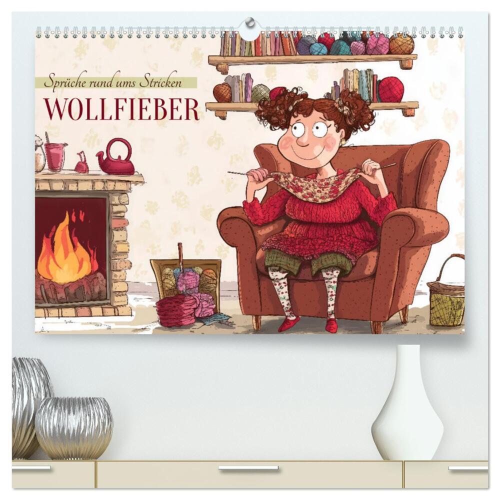Wollfieber (hochwertiger Premium Wandkalender 2026 DIN A2 quer) Kunstdruck in Hochglanz