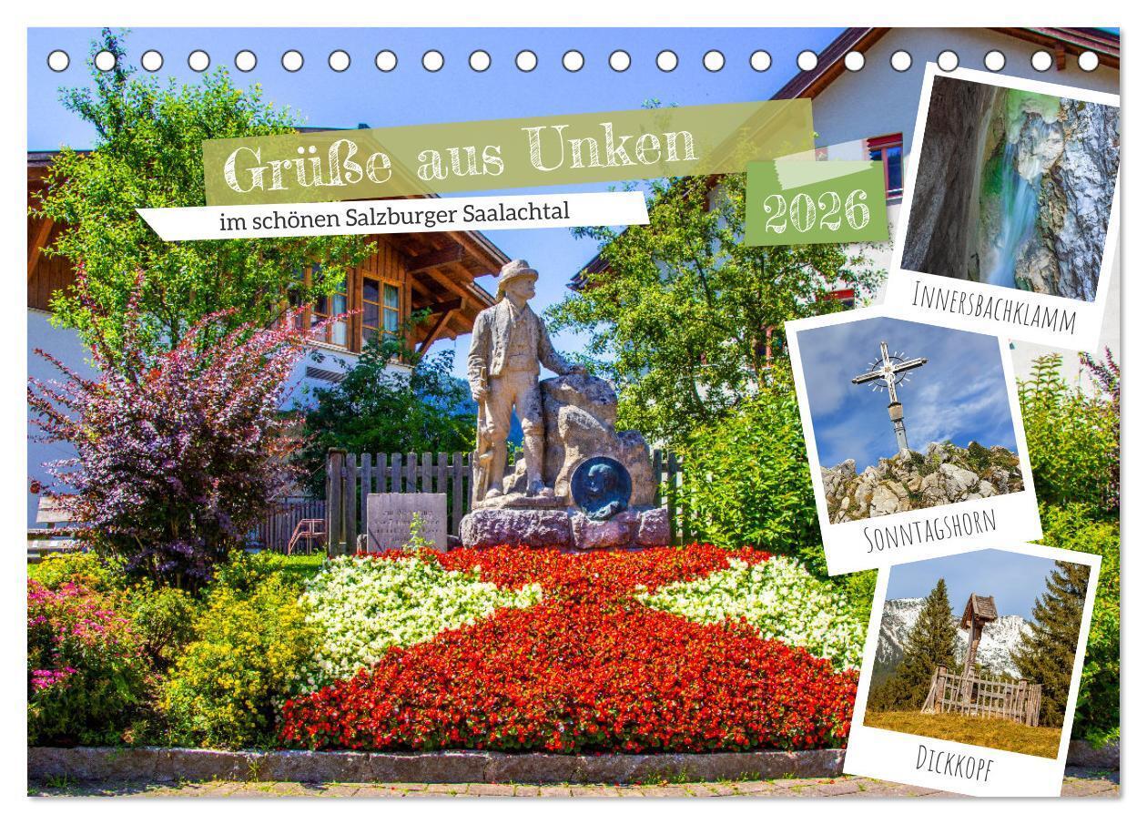 Grüße aus Unken (Tischkalender 2026 DIN A5 quer) CALVENDO Monatskalender