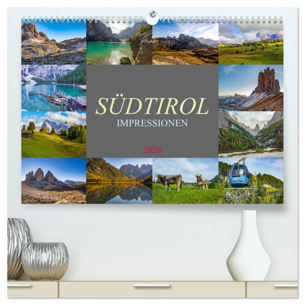Südtirol Impressionen (hochwertiger Premium Wandkalender 2026 DIN A2 quer) Kunstdruck in Hochglanz